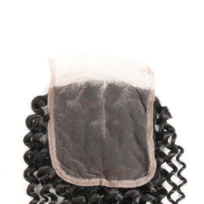 Китай Очистите закрытие 4 * 4 шнурка человеческих волос утка, человеческие парики шнурка с волосами младенца поставщик
